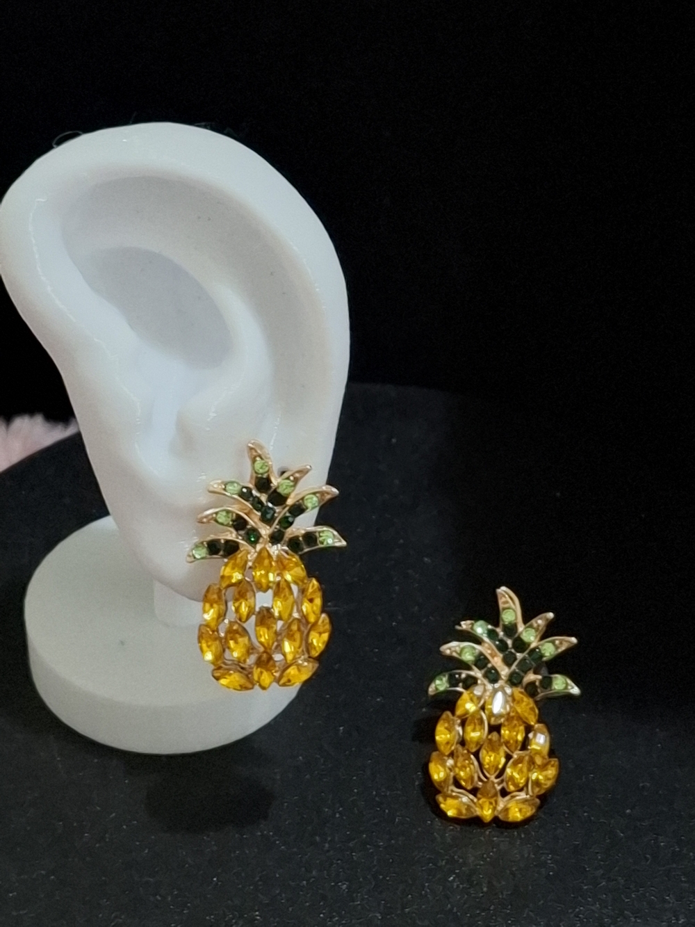 Othr Gold-Tone Pineapple Crystal Earrings - Yellow & Green